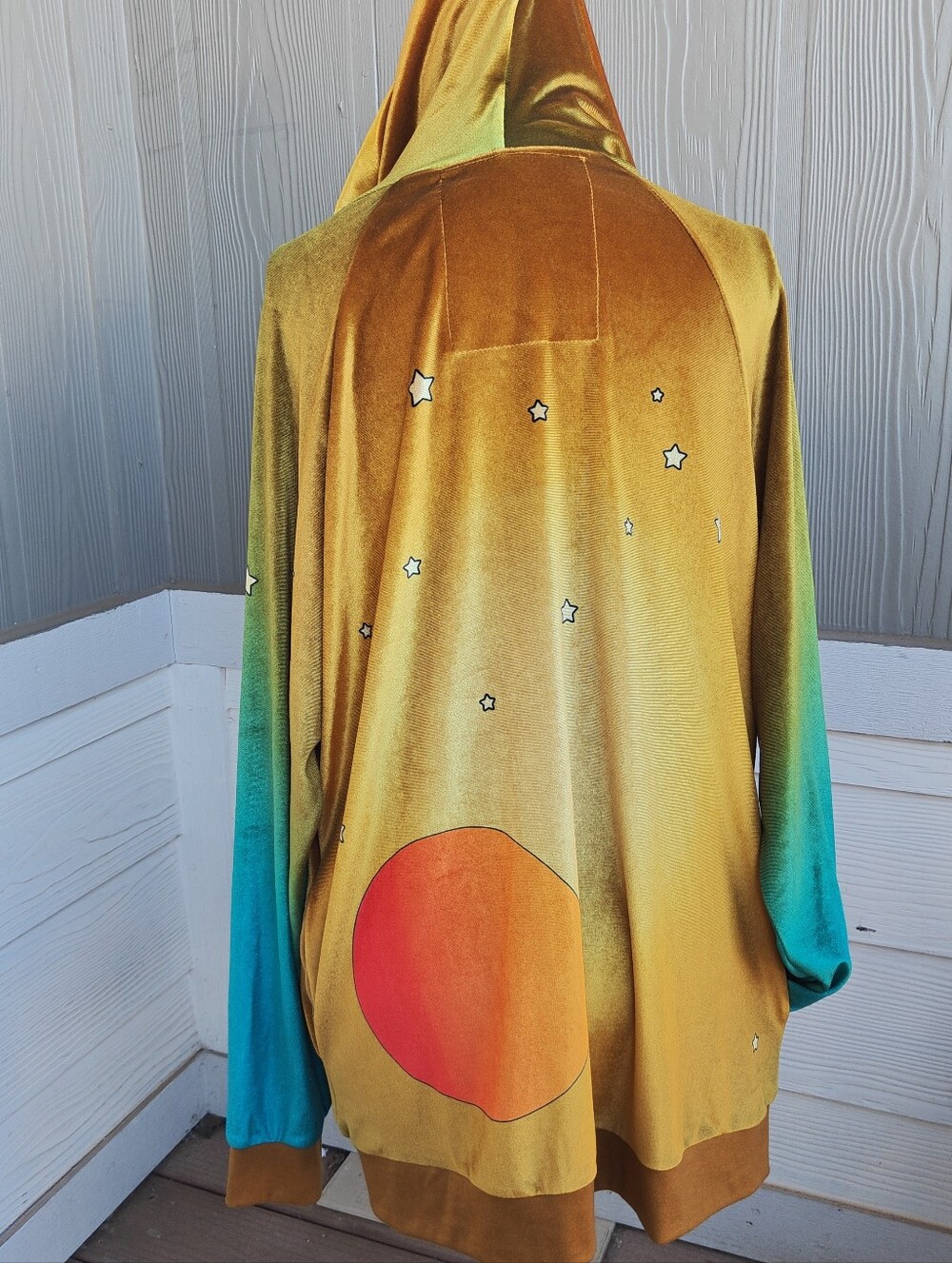 Aviator Nation velvet celestial hoodie oversized L - Picture 7 of 11